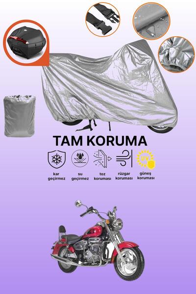 dokaca Gray Rear Bag Compatible with Kanuni Caracal 200 Compatible Motorcycle...