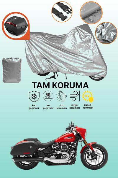 dokaca حقيبة خلفية رمادية متوافقة مع ماركة هارلي ديفيدسون سوفتيل سبورت جلايد،...