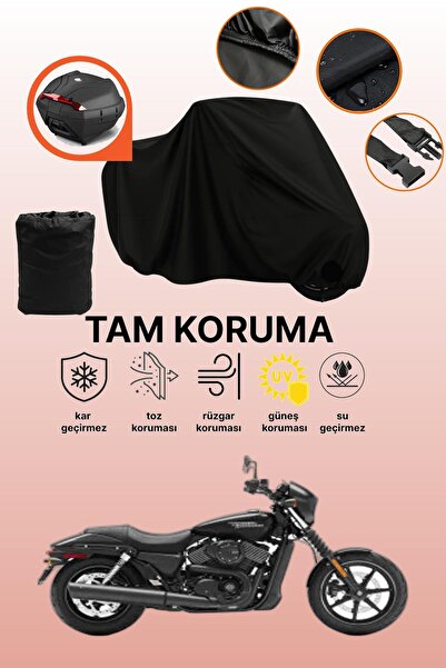 dokaca حقيبة خلفية سوداء متوافقة مع دراجة نارية هارلي ديفيدسون ستريت 750، غطا...