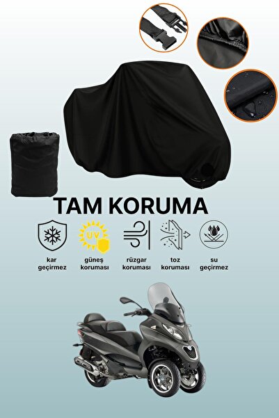 dokaca Black Rear Bag and Lock Incompatible Piaggio Mp3 400 Compatible Motorc...