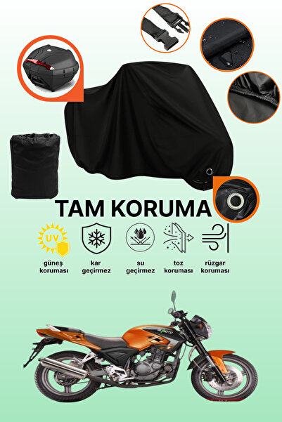 dokaca Black Lock and Tail Bag Compatible Bumoto/Jinling Ventura F250Cc Compa...