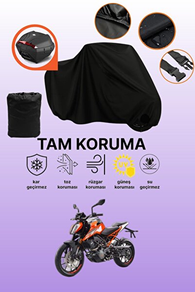 dokaca حقيبة خلفية سوداء متوافقة مع KTM 125 Duke، غطاء دراجة نارية متوافق، غط...