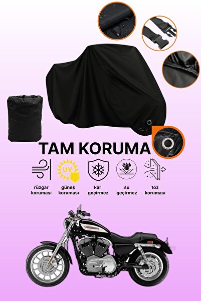 dokaca قماش دراجة نارية متوافق مع هارلي ديفيدسون سبورتستر رودستر XL1200R من بلاك ليكت