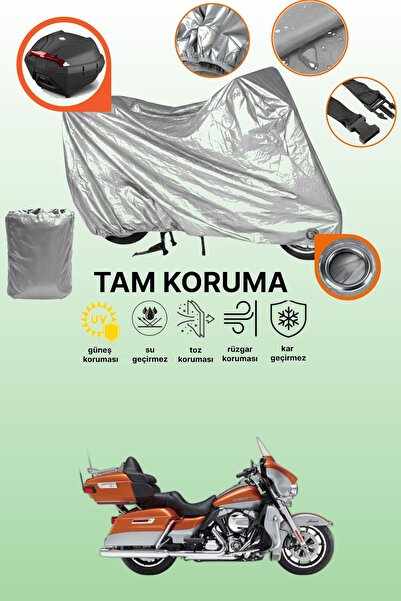 dokaca حقيبة خلفية وقفل باللون الرمادي متوافقة مع دراجة نارية هارلي ديفيدسون ...