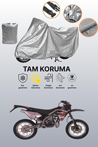 dokaca غطاء دراجة نارية رمادي اللون متوافق مع غاز غاز، غطاء واقي، غطاء للمحرك