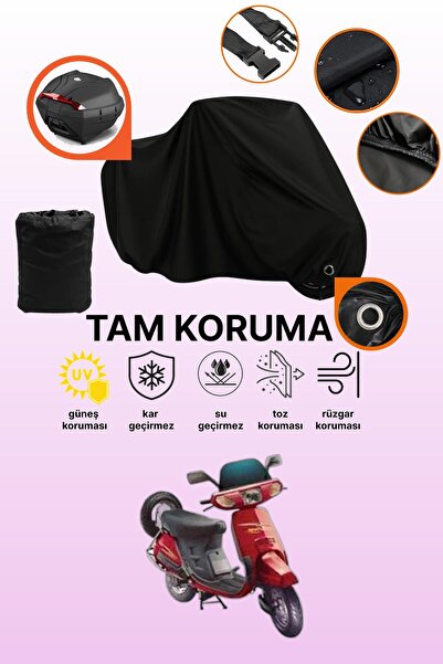 dokaca Black Lock and Tail Bag Compatible Honda Kinetic Dx Compatible Motorcy...