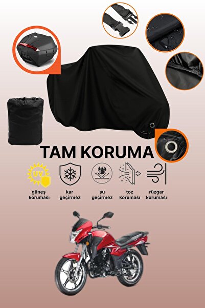dokaca Black Lock and Tail Bag Compatible Kanuni S125T Compatible Motorcycle ...