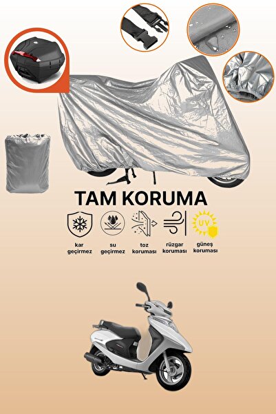 dokaca حقيبة خلفية رمادية متوافقة مع هوندا سبيسي 110 ألفا، غطاء محرك متوافق، ...