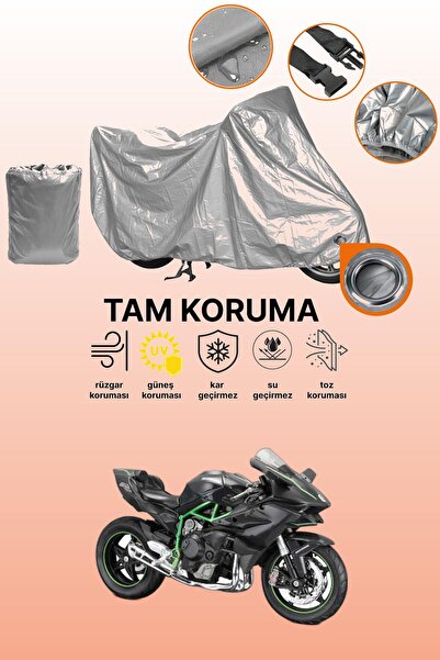 dokaca غطاء محرك متوافق مع كاواساكي نينجا H2، غطاء واقي متوافق مع اللون الرمادي