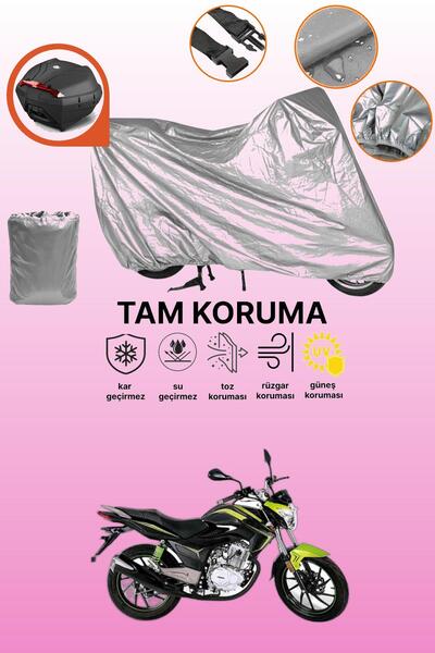 dokaca حقيبة خلفية رمادية متوافقة مع فالكون سبورت 150، غطاء واقي للدراجة النارية