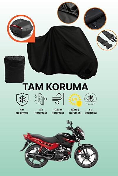 dokaca حقيبة خلفية سوداء متوافقة مع قماش دراجة نارية متوافق مع Hero Glamour، ...