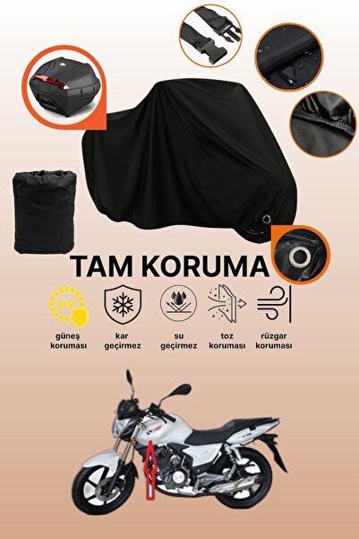 dokaca Black Lock and Tail Bag Compatible Rks Titanic 150-R Compatible Motorc...