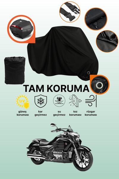 dokaca حقيبة خلفية سوداء متوافقة مع هوندا فالكيري F6C، غطاء دراجة نارية متواف...