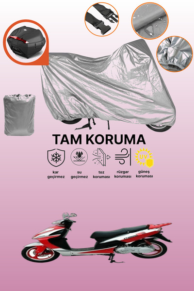 dokaca Mondial 150 Hs Compatible Motorcycle Tarpaulin Compatible with Grey Re...