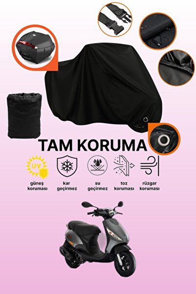 dokaca غطاء دراجة نارية متوافق مع بياجيو زيب 50 مع قفل أسود وحقيبة خلفية، غطا...