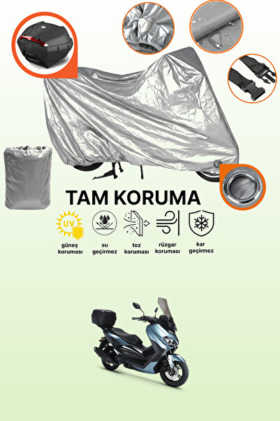 dokaca Gri Kilit Ve Arka Çanta Uyumlu RKS Grace 202 Pro Uyumlu Motosiklet Bra...
