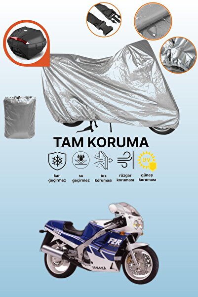 dokaca حقيبة خلفية رمادية متوافقة مع ياماها FZR 1000، غطاء واقي للدراجة النارية