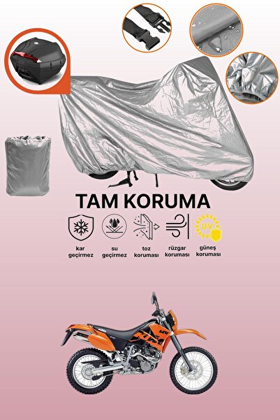 dokaca حقيبة خلفية رمادية متوافقة مع KTM 640 Adventure، غطاء واقي للدراجة الن...