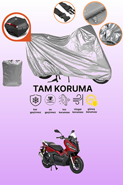 dokaca Gray Rear Bag Compatible with Kanuni Seha 150 Compatible Motorcycle Co...