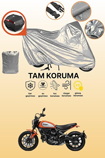 dokaca حقيبة خلفية رمادية متوافقة مع قماش المحرك المتوافق مع دوكاتي سكرامبلر ...