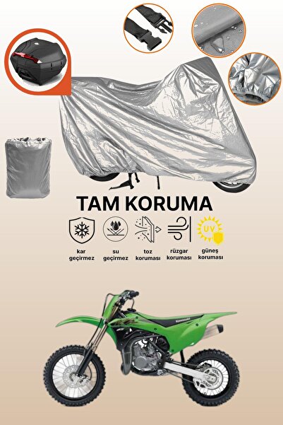 dokaca حقيبة خلفية رمادية متوافقة مع غطاء المحرك المتوافق مع Kawasaki KX 85، ...