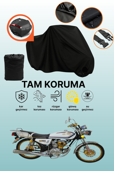 dokaca Kuba Cheetah 170F Compatible Motorcycle Tarpaulin Compatible with Blac...