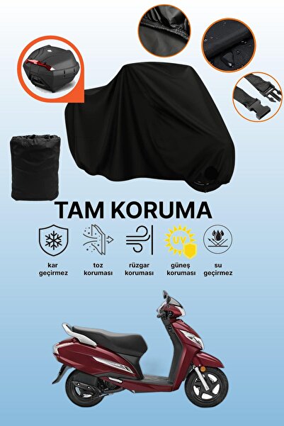 dokaca حقيبة خلفية سوداء متوافقة مع هوندا أكتيفا 125، غطاء دراجة نارية متوافق...