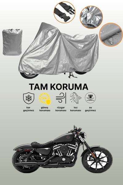 dokaca غطاء دراجة نارية رمادي اللون من نوع هارلي-ديفيدسون سبورتستر آيرون 883، غطاء واقي، غطاء للمحرك