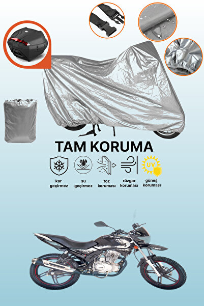 dokaca حقيبة خلفية رمادية متوافقة مع فالكون ووندر 150، غطاء واقي للدراجة النارية