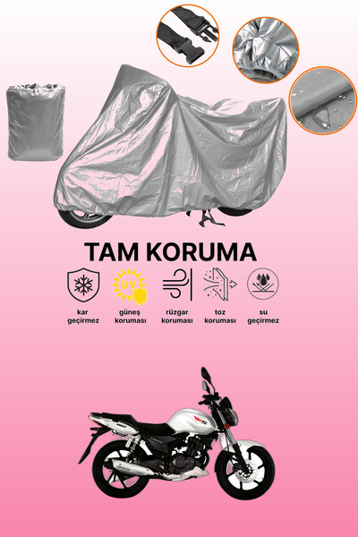 dokaca Gray Rks Titanic 150 Compatible Motorcycle Tarpaulin, Protective Cover...