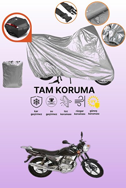 dokaca حقيبة خلفية رمادية متوافقة مع فالكون ليون 150، غطاء واقي للدراجة النارية