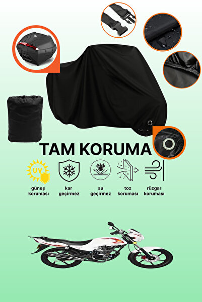 dokaca حقيبة خلفية وقفل أسود متوافقة مع Yuki YK 150-G، غطاء دراجة نارية متواف...