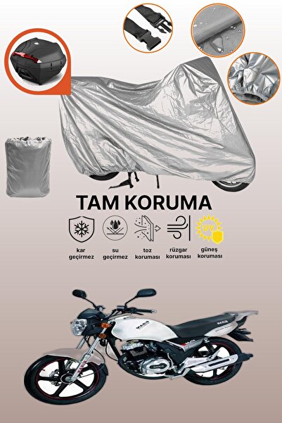 dokaca Gray Rear Bag Compatible Bisan Atlas 125 Compatible Motorcycle Cover, ...