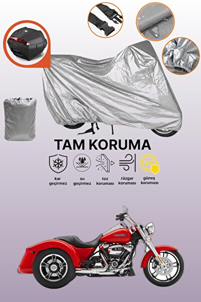 dokaca حقيبة خلفية رمادية متوافقة مع ماركة هارلي ديفيدسون فريويلر، غطاء واقي