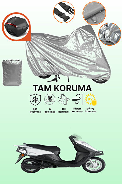 dokaca Rks Private 125 Compatible Motorcycle Tarpaulin Compatible with Gray R...