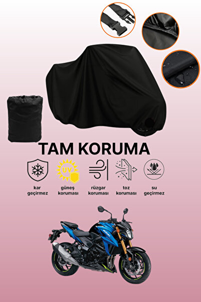 dokaca غطاء محرك سوزوكي GSX-S 750 ABS أسود متوافق، غطاء واقي، غطاء للدراجات ا...