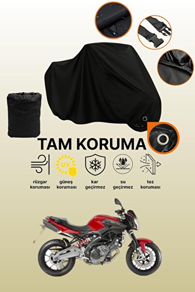 dokaca Black Lock Compatible Aprilia Shiver 900 Compatible Motorcycle Tarpaul...
