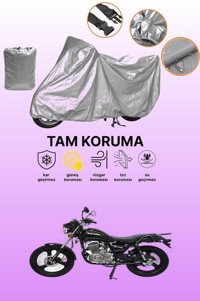 dokaca Gray Mondial 150 Mr Vulture Compatible Motorcycle Tarpaulin, Protectiv...