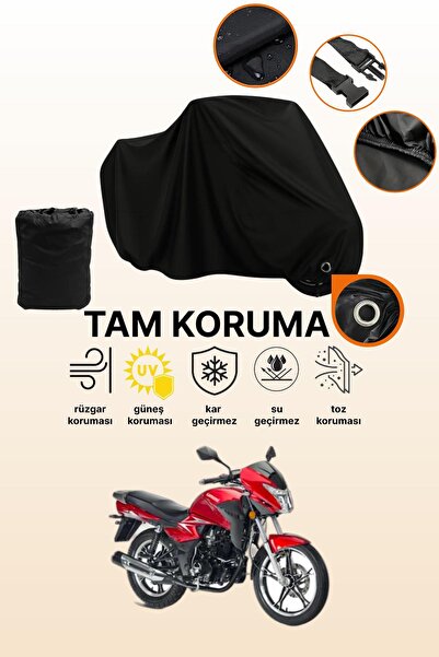 dokaca Black Lock Compatible Kanuni S170T Compatible Motorcycle Tarpaulin, Pr...
