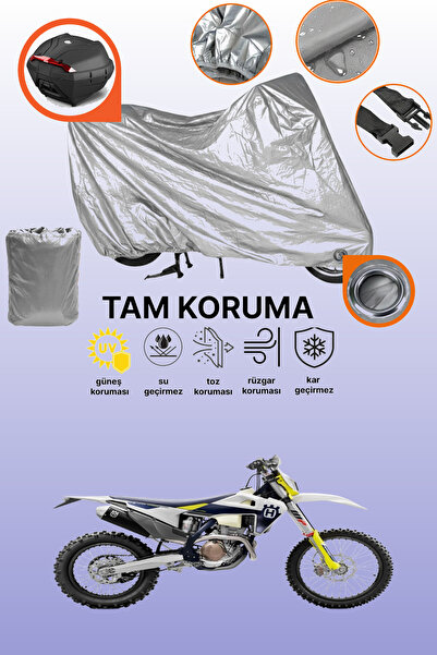 dokaca Gray Lock and Tail Bag Compatible Husqvarna Fe 350 Compatible Motorcyc...