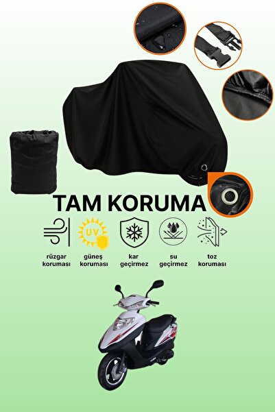 dokaca غطاء دراجة نارية متوافق مع Kuba Hasat 100 من Black Lock، غطاء واقي