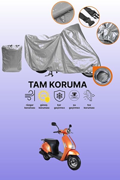 dokaca Gray Lock Compatible Kuba Blueberry Compatible Motorcycle Cover, Prote...