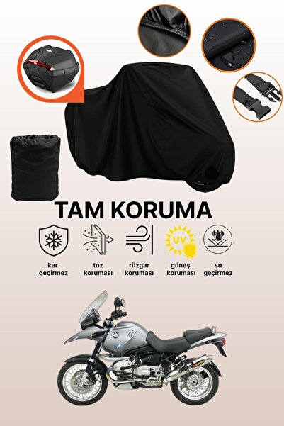 dokaca Black Rear Bag Compatible with Bmw R 1150 Gs Compatible Motorcycle Tar...