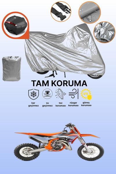 dokaca حقيبة خلفية رمادية متوافقة مع KTM 65 SX، غطاء واقي للدراجة النارية