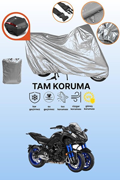 dokaca غطاء محرك متوافق مع ياماها نيكين متوافق مع الحقيبة الخلفية باللون الرمادي