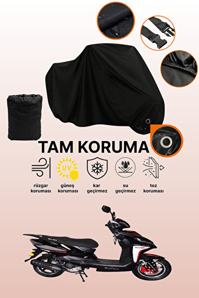 dokaca Black Lock Compatible Motolux Rossi Rs 50 Compatible Motorcycle Tarpau...