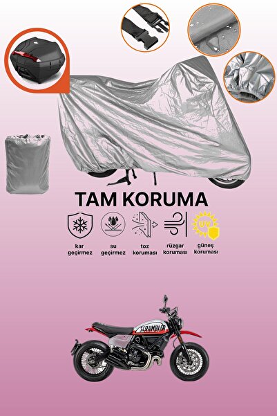 dokaca حقيبة خلفية رمادية متوافقة مع دراجة دوكاتي سكرامبلر أوربان موتارد، غطا...