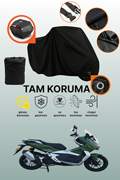 dokaca Black Lock and Tail Bag Compatible Motolux Wow 150 Compatible Motorcyc...