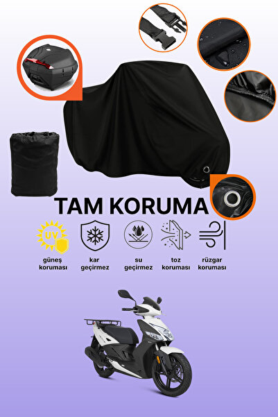 dokaca Black Lock and Rear Bag Compatible Kymco Agility Delivery 125I Compati...