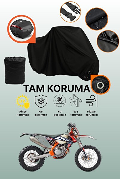 dokaca حقيبة خلفية وقفل أسود متوافقة مع KTM 450 EXC-F Six Days، غطاء دراجة نا...